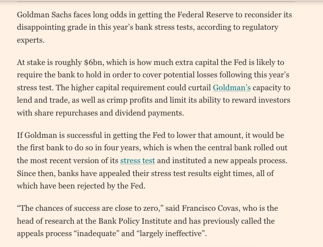MacroPru's tweet image. .@GoldmanSachs disputes #stresstest grade ft.com/content/97ca8f… #macroprudential #systemicrisk