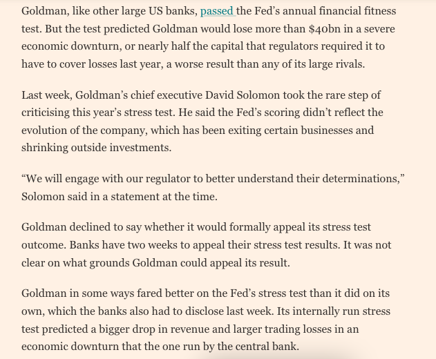 MacroPru's tweet image. .@GoldmanSachs disputes #stresstest grade ft.com/content/97ca8f… #macroprudential #systemicrisk