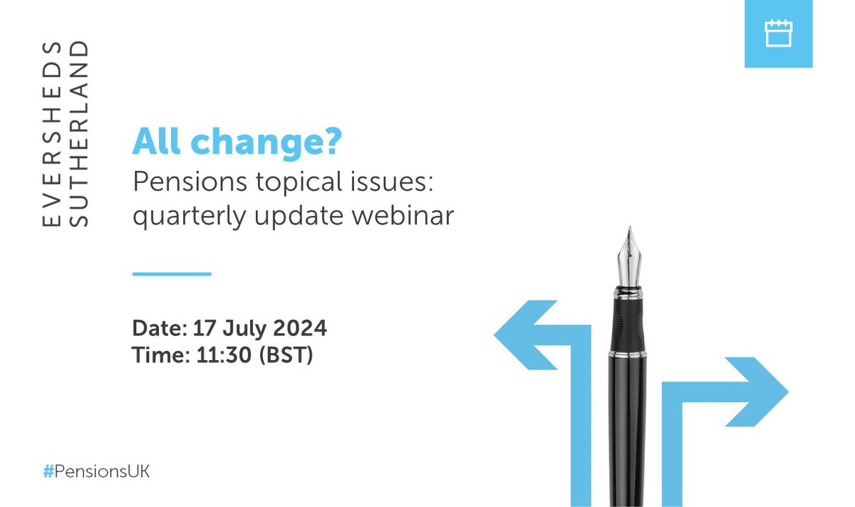 Among other topics, our next webinar on topical pensions issues will consider what the outcome of the UK's general election means for pension schemes and employers. Register now: lnkd.in/eZiNmX5a