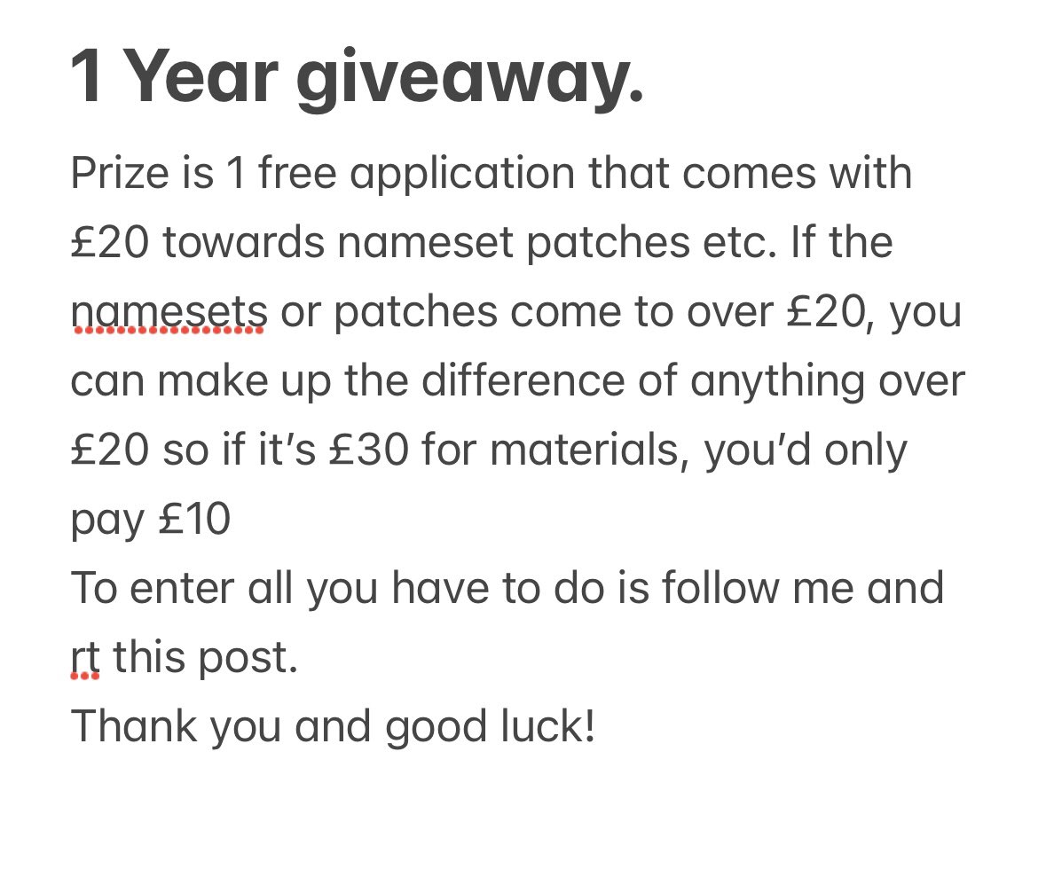 Following on from my previous tweet, I have decided to run a giveaway to show my appreciation. Please see all details below 👇🏻