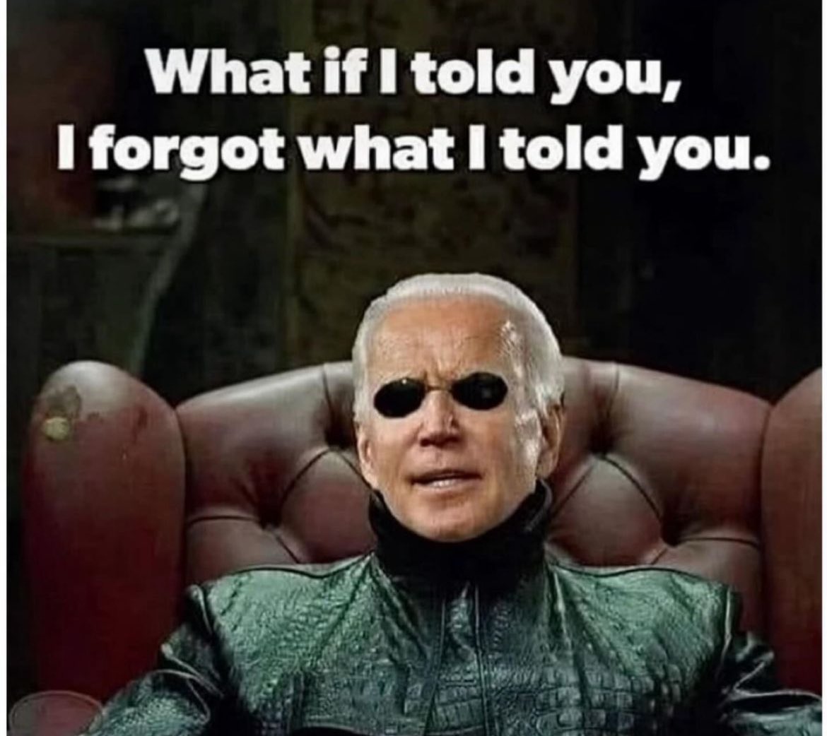 killingmemess's tweet photo. #joebiden #joebidenmemes #biden #bidenmemes #thematrix #thematrixisreal #matrix #matrixmemes #matrixedit https://t.co/3MxwsT9VEB