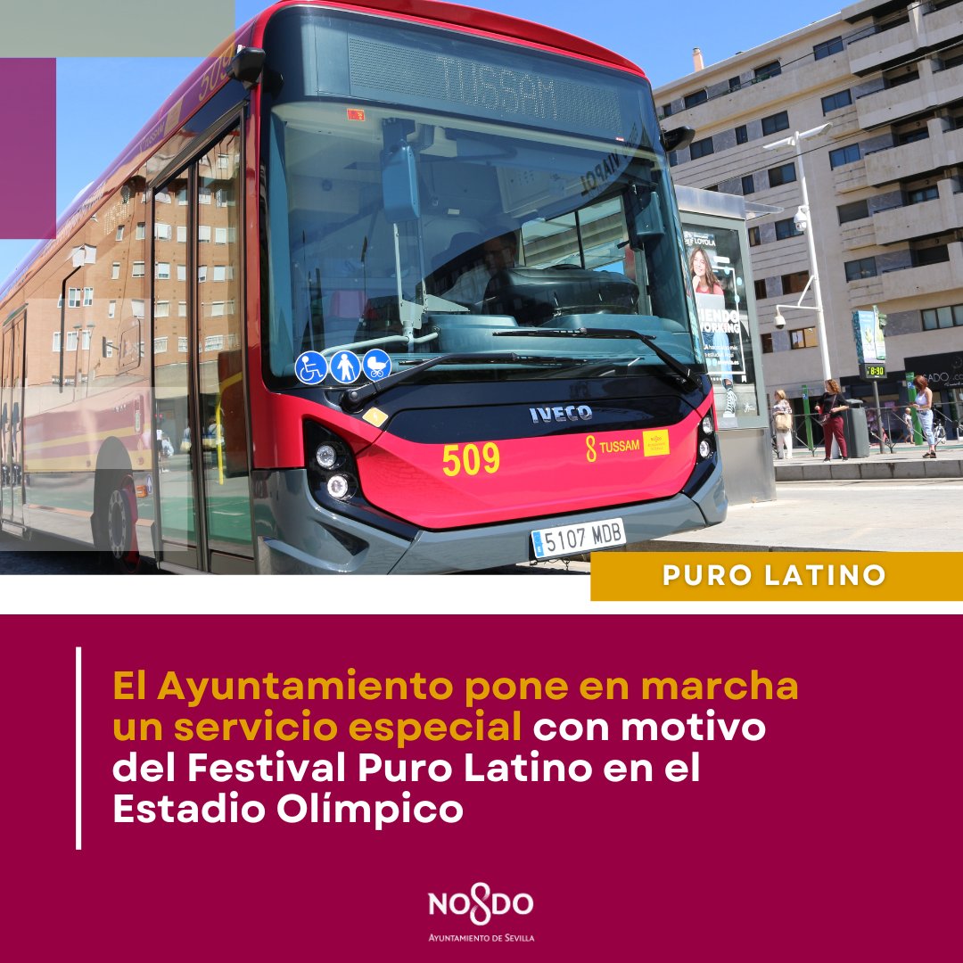 🚌 El Ayuntamiento pone en marcha un servicio especial de Tussam con motivo del <a href="/PuroLatinoFest/">Puro Latino Oficial</a> en el Estadio Olímpico.  

➡️ Las líneas C1 y C2 tendrán servicio ininterrumpido.

✅ El dispositivo contempla un refuerzo especial también para las líneas nocturnas.