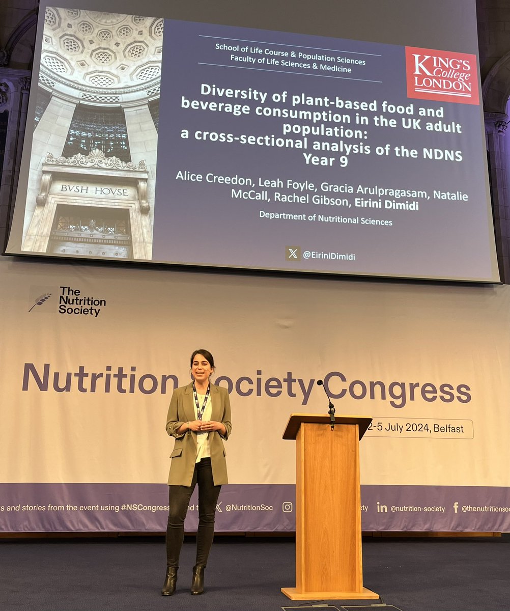 Kevin Whelan (@profwhelan) on Twitter photo Could diversity, not just quantity, of plant intake be important for health?
<a href="/EiriniDimidi/">Eirini Dimidi PhD RD</a> presents current UK data
In 🇬🇧 we eat on average 8 different plant foods per day
#NSCongress24 <a href="/NutritionSoc/">Nutrition Society</a> Could diversity, not just quantity, of plant intake be important for health?
<a href="/EiriniDimidi/">Eirini Dimidi PhD RD</a> presents current UK data
In 🇬🇧 we eat on average 8 different plant foods per day
#NSCongress24 <a href="/NutritionSoc/">Nutrition Society</a>