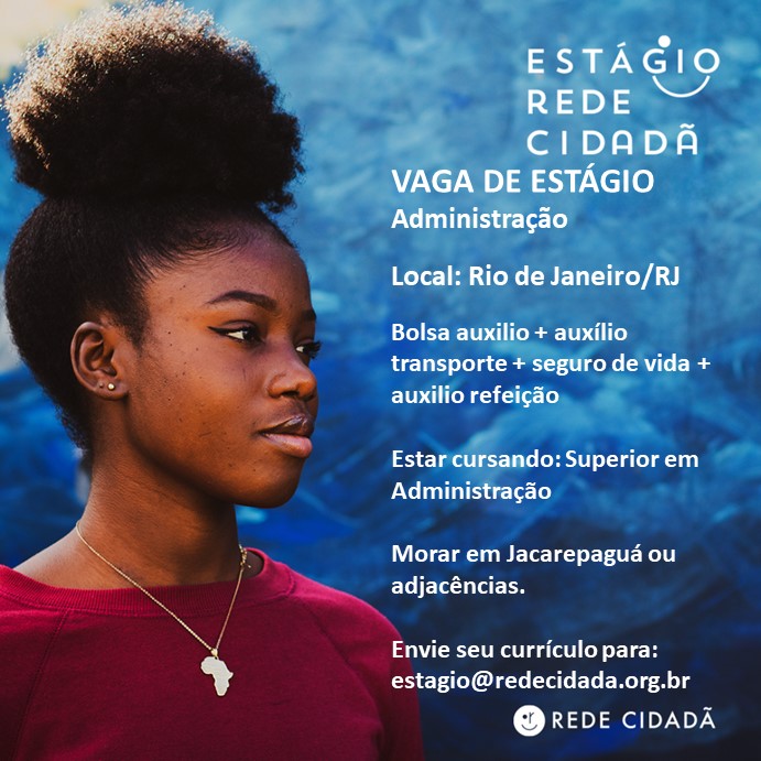 Você mora em Jacarepaguá (RJ) e está em busca de estágio? Então olha essa chance aqui!

Venha para o programa Estágio Rede Cidadã e se desenvolva na vida e no trabalho. Para mais informações, entre em contato pelo e-mail estagio@redecidada.org.br .