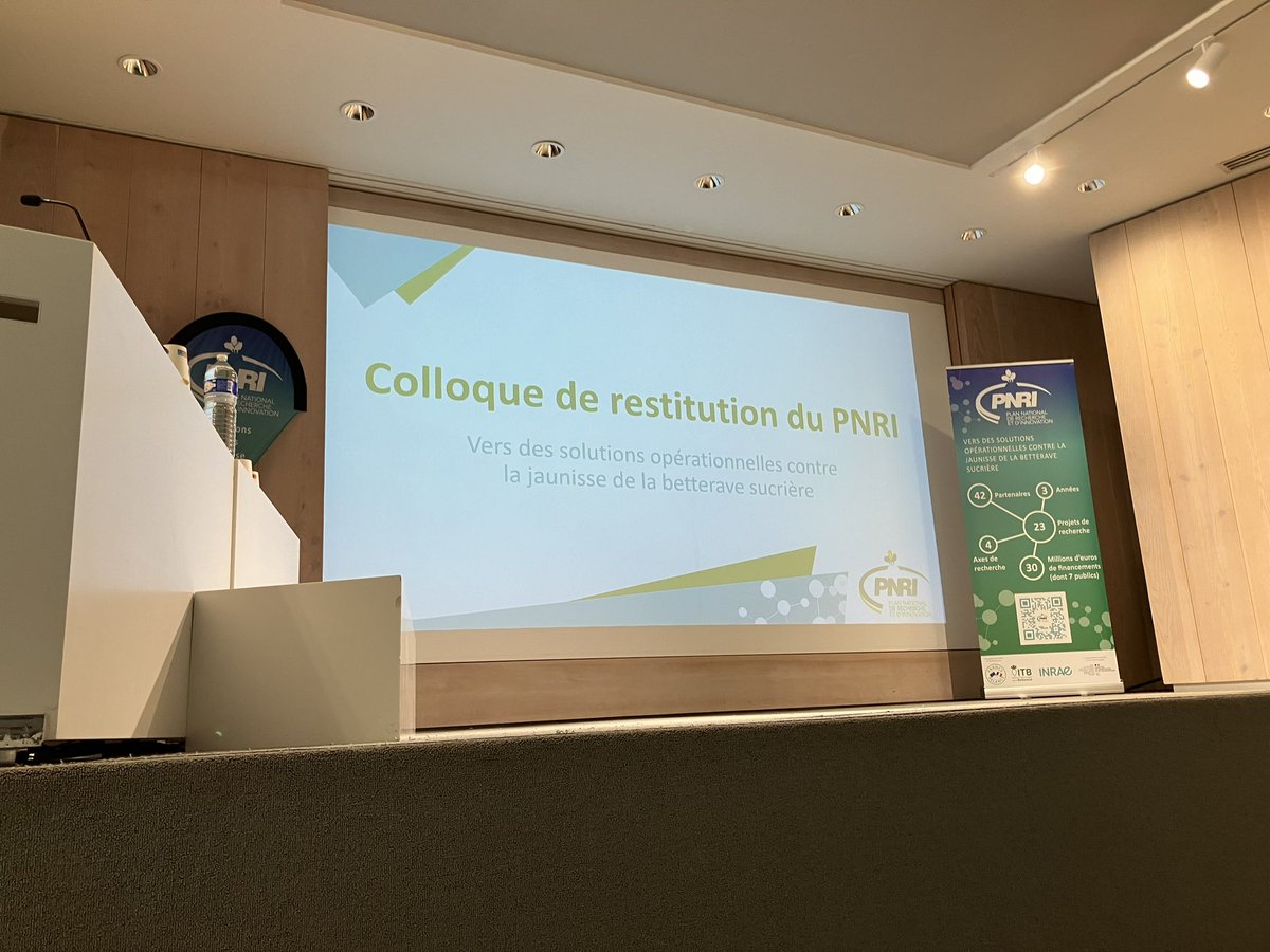 Le PNRI <a href="/ITBetterave/">ITB - Institut Technique de la Betterave</a> c’est fini!
Les différents leviers de lutte contre la jaunisse virale de la betterave sucrière ont été présentés aujourd’hui par les différents acteurs.
Certaines études continuent dans le PNRI-C. 
La recherche continue pour cette maladie due à 4 virus 🦠 🌱