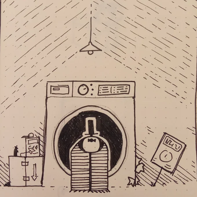 A game where you're forced into smuggling illuminati members while managing a laundromat front 