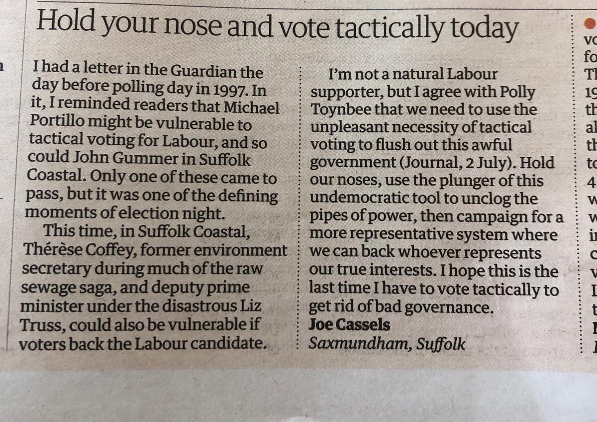 Jenny Riddell-Carpenter MP (@jenny4suffcoast) on Twitter photo Spotted in <a href="/guardian/">The Guardian</a> Thank you to those of you who are lending your vote to Labour in Suffolk Coastal. We can make history today if we work together ❤️ Spotted in <a href="/guardian/">The Guardian</a> Thank you to those of you who are lending your vote to Labour in Suffolk Coastal. We can make history today if we work together ❤️