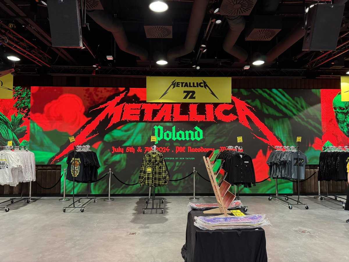 cortezonPL's tweet image. Coś się dzieje 😅

#Metallica #M72Tour #NoRepeatWeekend  #PopUpShop #Warsaw