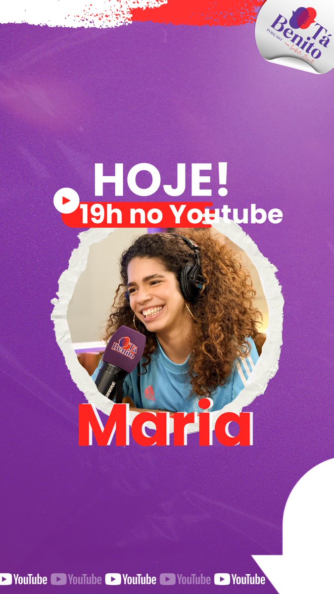 tabenitopodcast's tweet photo. 🚨HOJE 19H Maria NO TÁ BENITO PODCAST🚨

Meu povo, na minha conversa com Maria teve música, reality show e claro CINEMA! 📽🎞🍿 

Então se tu curte essas temáticas já ativem lá o sininho do nosso canal Tá Benito Podcast, link na Bio! 💋✨️ https://t.co/S5Z6smWx2R