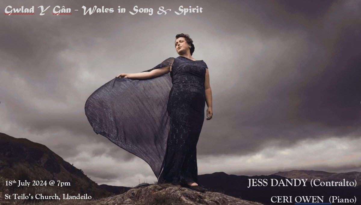 We cannot wait to be captivated by <a href="/DandyJessica/">Jess Dandy</a> at the #LlandeiloMusicFestival, who's voice has  been likened by ‘The Times’ to Kathleen Ferrier.  Pianist and musicologist <a href="/RCeriOwen/">Ceri Owen</a> will accompany Jess for what promises to be wonderful evening #GwladYGan