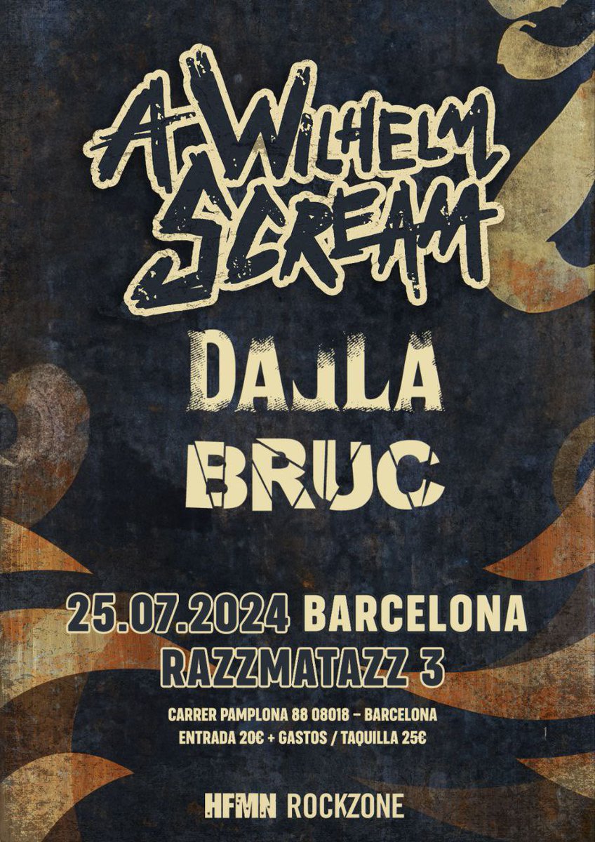 Doncs si,tocarem amb els grans <a href="/AWILHELMSCREAM/">A Wilhelm Scream</a> acompanyats dels amics de BRUC!!!