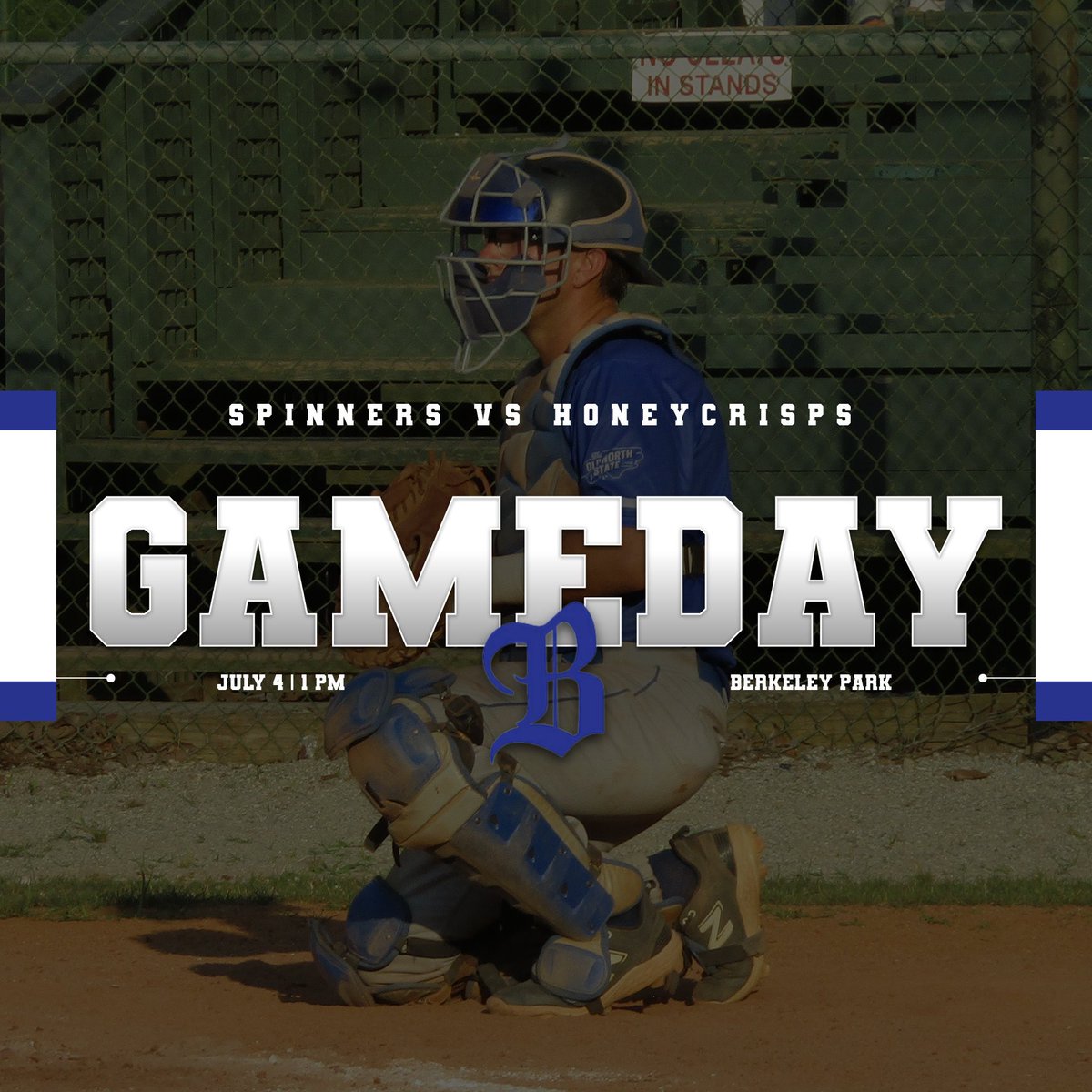 🎉⚾️ ITS SPINNERS GAME DAY⚾️🎉 

Join us at Berkeley Park today as we take on the Honeycrisps at 6 p.m.