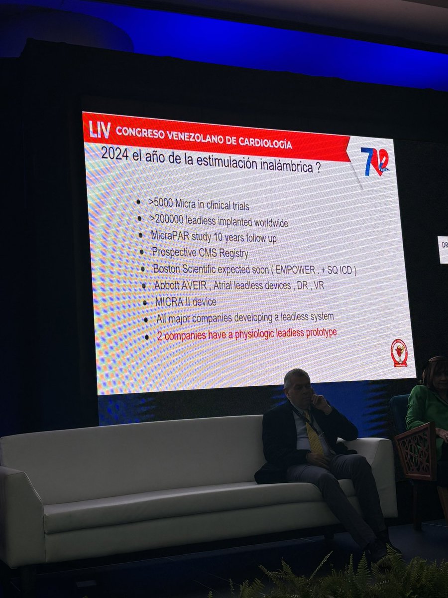 dra_hlara's tweet photo. Empezó nuestro gran evento ! El congreso nacional de la @CardiologiaSVC en su 70 aniversario con el simposio de innovación, el Dr @ivanovich13 mostró su experiencia como pionero en el implante de marcapasos sin cable #SVCARDIO2024 https://t.co/m9CqfcD7We