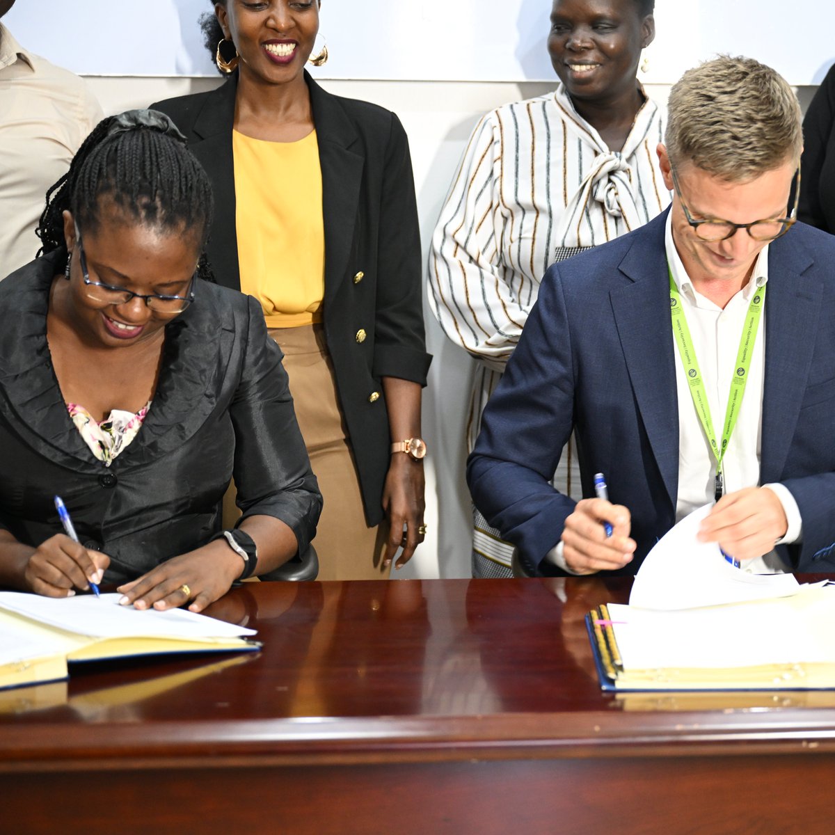 This morning, the <a href="/DkinUganda/">Denmark in Uganda</a> represented by <a href="/AdamSpliid/">Adam Sparre Spliid🇩🇰🇺🇬</a> and <a href="/DefendDefenders/">DefendDefenders</a> represented by <a href="/MemoryBandera/">Memory Bandera</a> signed a four-year grant agreement that will support our work in partnership with <a href="/NCHRD_UG/">NCHRDs-UG</a> for the protection of HRDs. We appreciate the continued support of the co-donors