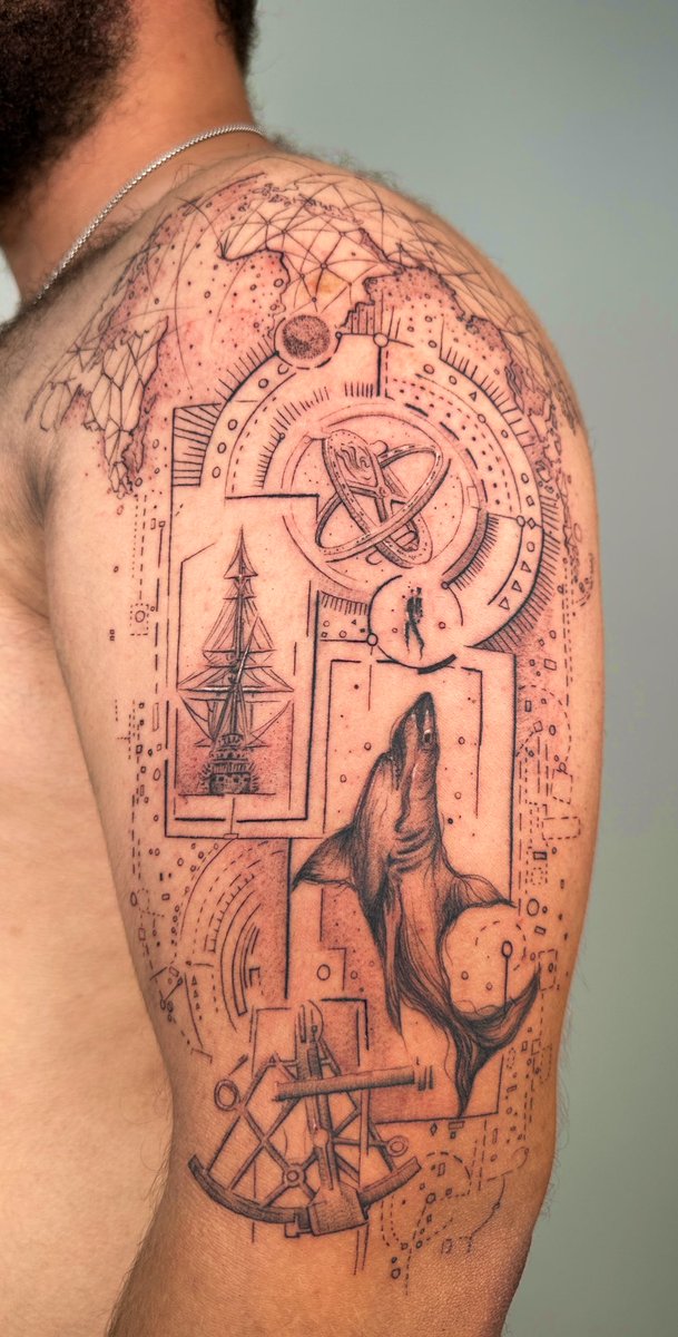 coolmarinerr's tweet photo. All life in one tattoo. 🫡 #TattooArt https://t.co/BsEF48w6TA