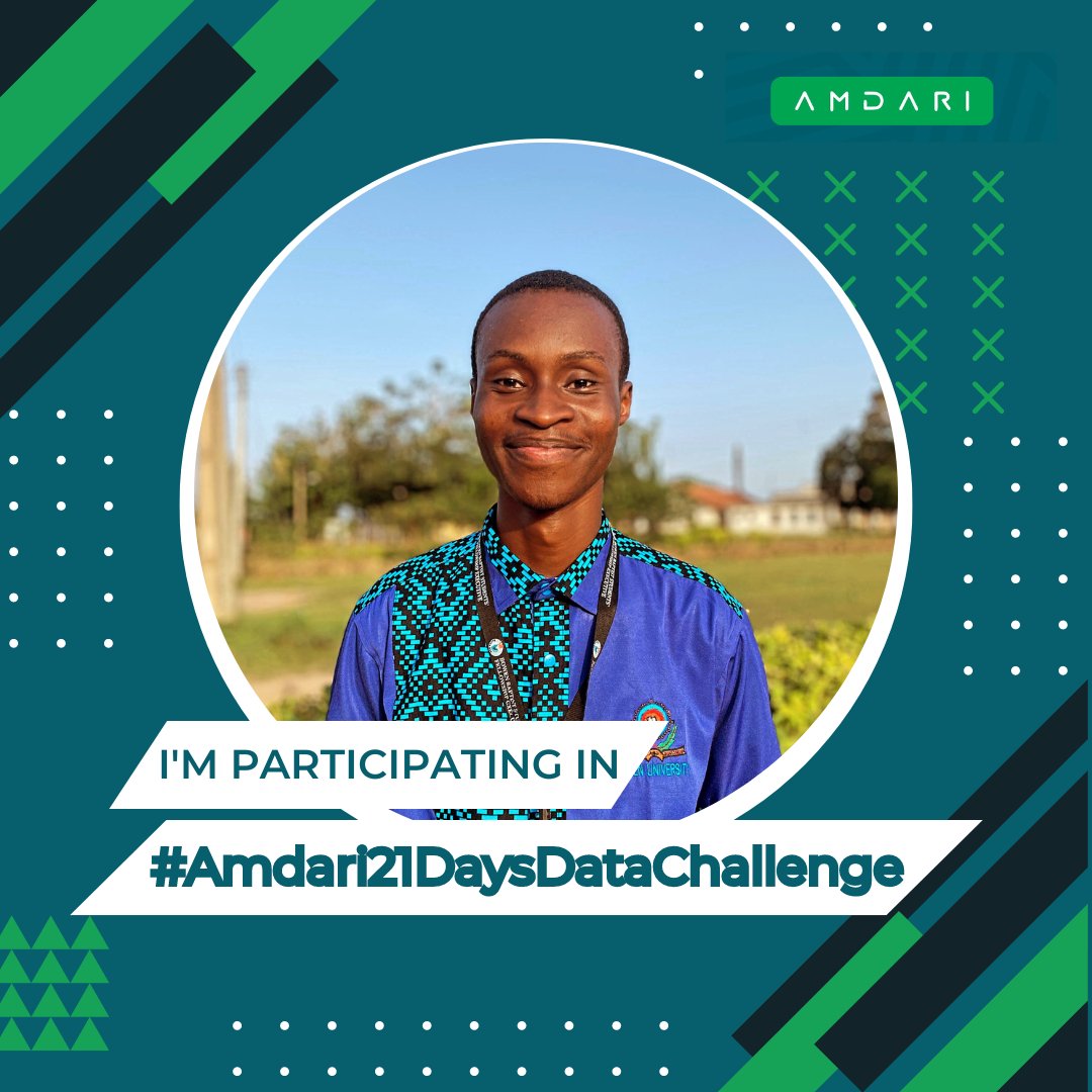 RereInspires's tweet image. I would be participating in the #amdari21DaysDataChallenge ✨✨, ready to put in all my best