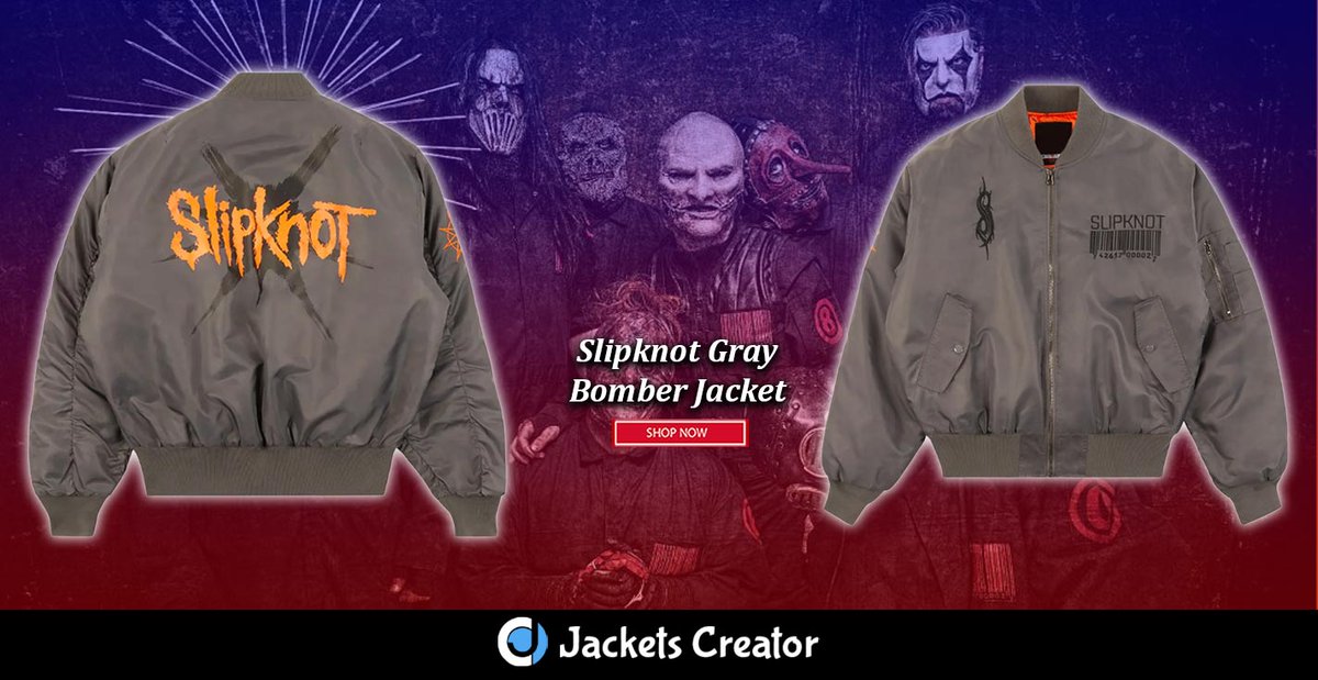 jacketscreator's tweet image. Slipknot Gray Full-Zip Bomber Satin Jacket.
 ------------------------------------
jacketscreator.com/product/slipkn…
#GrayJacket #SlipknotFashion #FullZipJacket #BomberStyle #SatinClothing #FashionTrend #StylishOuterwear #UniqueApparel #FashionStatement #TrendyJacket
