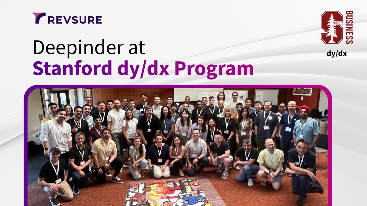 RevSure (@revsure) on Twitter photo Our founder and CEO, Deepinder Singh Dhingra, is participating in <a href="/GSB_dydx/">dy/dx</a>, an immersive business education program for founders at <a href="/StanfordGSB/">Stanford Graduate School of Business</a>. He is enjoying connecting with fellow entrepreneurs and stepping back into the classroom to learn from top professors and investors. Our founder and CEO, Deepinder Singh Dhingra, is participating in <a href="/GSB_dydx/">dy/dx</a>, an immersive business education program for founders at <a href="/StanfordGSB/">Stanford Graduate School of Business</a>. He is enjoying connecting with fellow entrepreneurs and stepping back into the classroom to learn from top professors and investors.