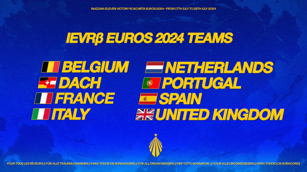 FOR ALL DREAM SEEKERS

From rules, changes from the current IESXWC, schedule to teams, discover everything you need to know for the upcoming #IEVREuros, from 17th to 28th July 2024 !