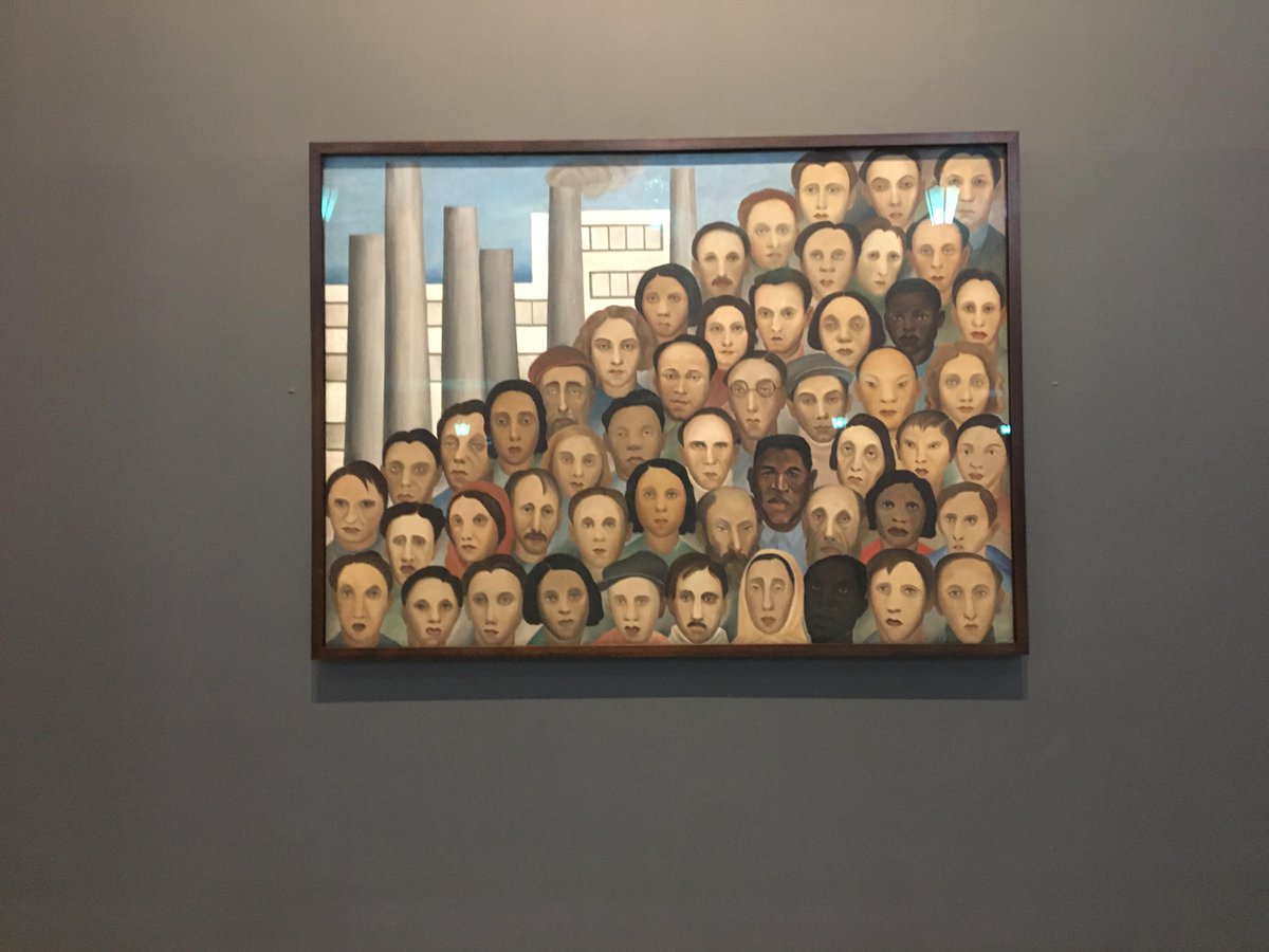 eixorjsp's tweet photo. "Operários" exibe uma fábrica, seis chaminés e 51 rostos de trabalhadores. Tarsila combinou o que viu na Rússia ao que vivia no Brasil, em uma história que envolve marxismo, falta de dinheiro e até uma prisão. 

Saiba mais
https://t.co/H4O0iAwyQM https://t.co/km8rEfKozB