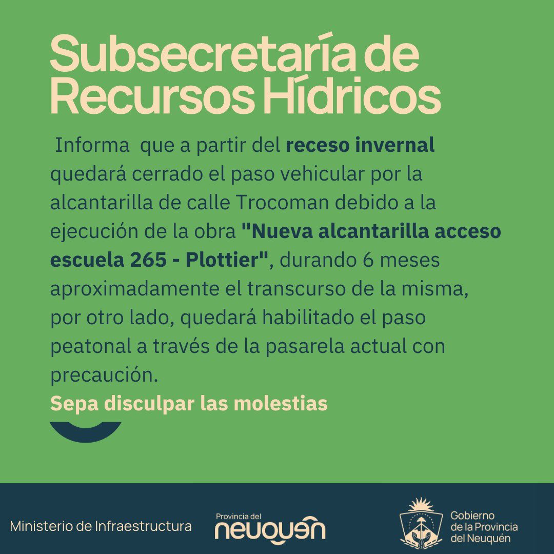 RecursosHídricosNqn (@subsrechidricos) on Twitter photo 