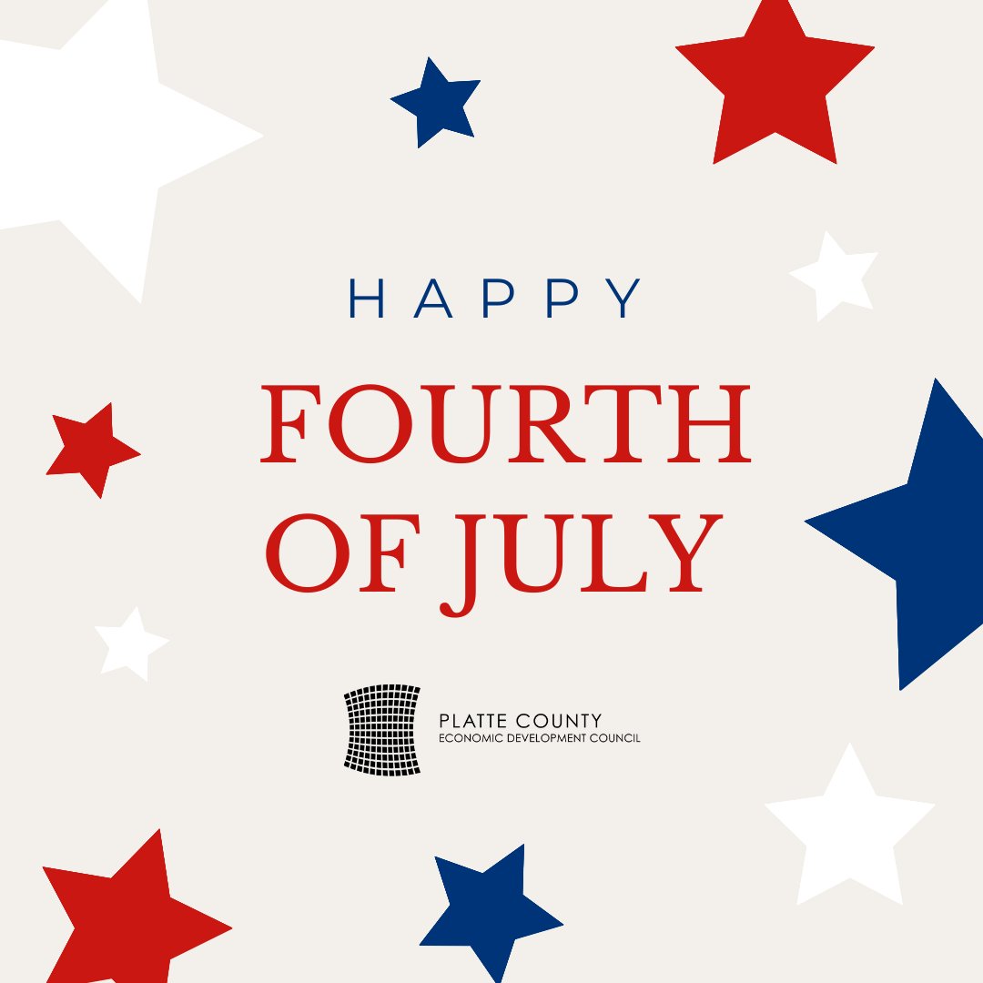 Happy 4th of July from Platte County EDC! We hope everyone enjoys the fireworks and festivities! 🎆

As a reminder, our office is closed today, July 4th and tomorrow, July 5th.
