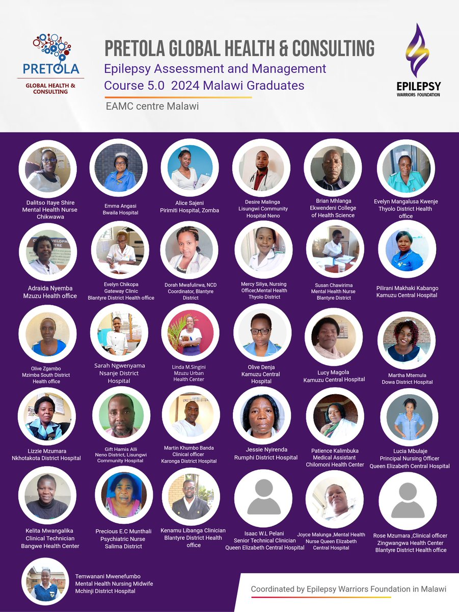 We are proud to share with you that we hosted our 3rd virtual graduation today following the Epilepsy Assessment &amp; management Course by Pretola Global Health and Consulting that started earlier this year in February and ended in April.