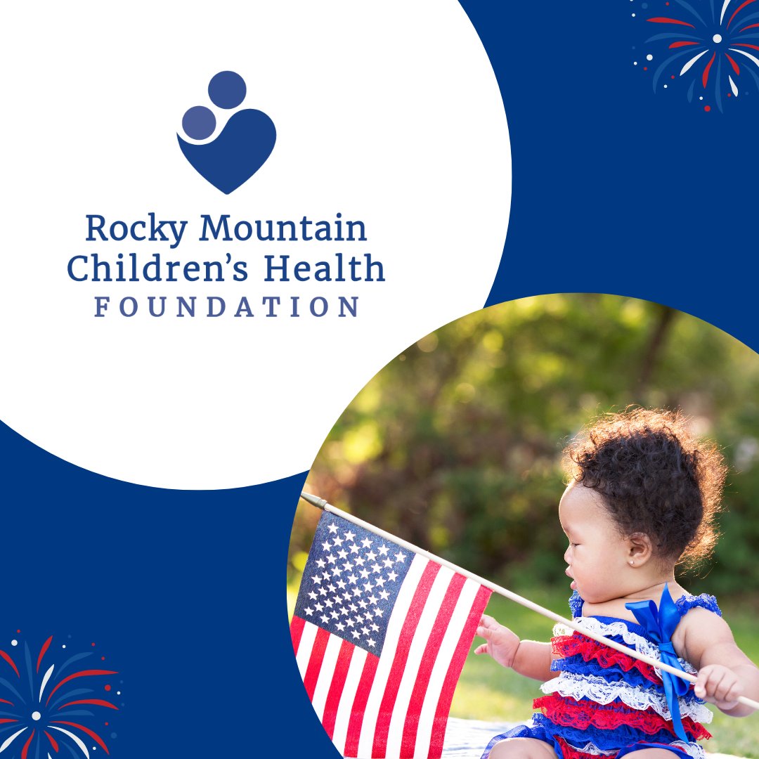 Happy 4th of July from Rocky Mountain Children's Health Foundation! ❤️🤍💙
Wishing everyone a safe and joyous Independence Day! 

Visit: rmchildren.org

#IndependenceDay #RMCHF #SupportFamilies #CommunitySupport