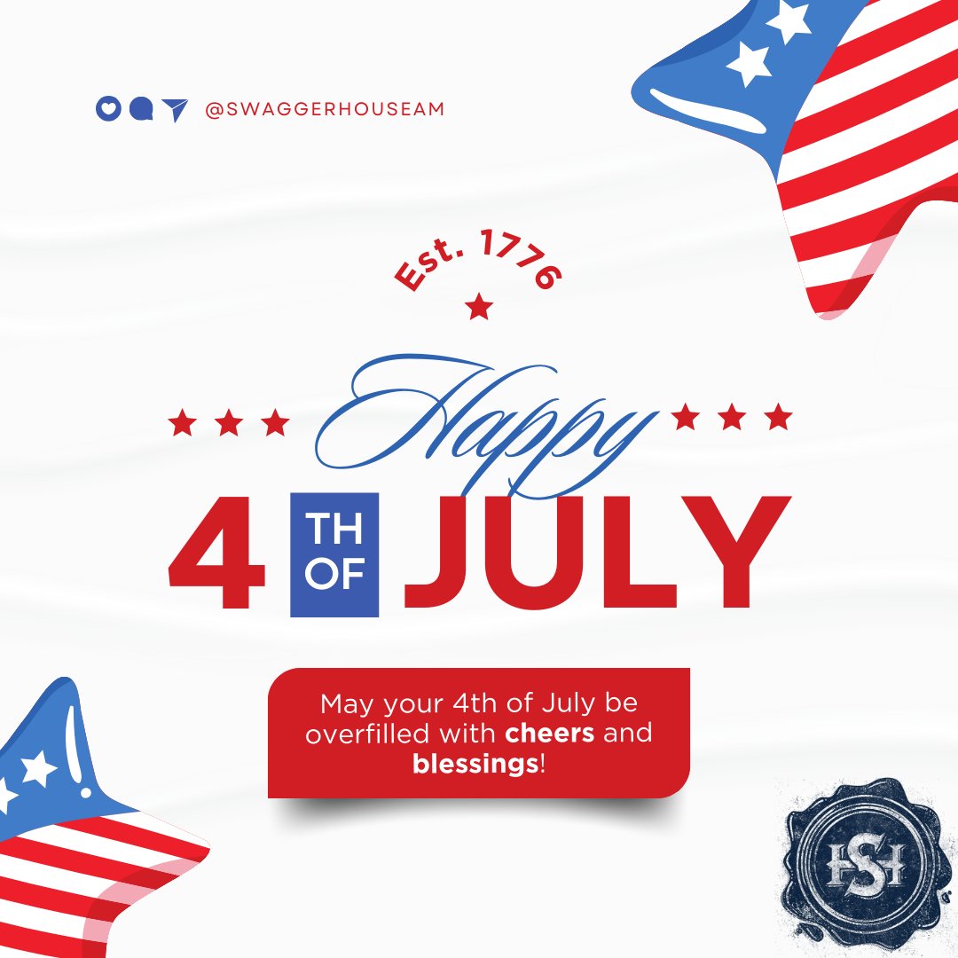 SwaggerHouseAM's tweet image. Celebrating the spirit of freedom and unity on this special day! Let's remember the courage and sacrifices that paved the way for our independence. Enjoy the festivities, fireworks, and family moments! Happy 4th of July!✨
#IndependenceDay #SwaggerHouse #UnitedStates #Freedom