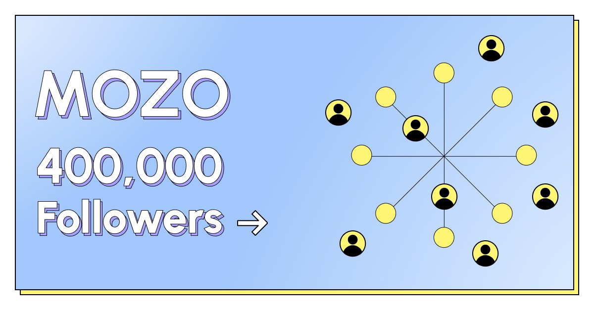 Celebrating a major milestone: 

400,000 followers! 🙌 

Thank you for believing in #Mozo’s vision. 
Together, we’re shaping the future of #Web3 and #AI.