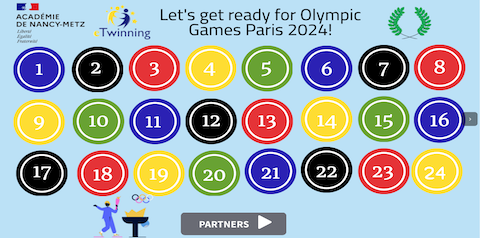 Projet tutoré eTwinning <a href="/acnancymetz/">Académie de Nancy-Metz</a> les 24 classes partenaires proposent leur calendrier de "l'avant JO" miniurl.be/r-5jrw Venez découvrir une surprise par jour jusqu'à la cérémonie d'ouverture  <a href="/eTwinningFrance/">eTwinning France</a>  <a href="/AdelineSaverna/">Adeline Saverna</a> <a href="/LoLanglois/">Laurence Langlois</a> <a href="/BabinWillaume/">Adeline WILLAUME-BABIN</a>
