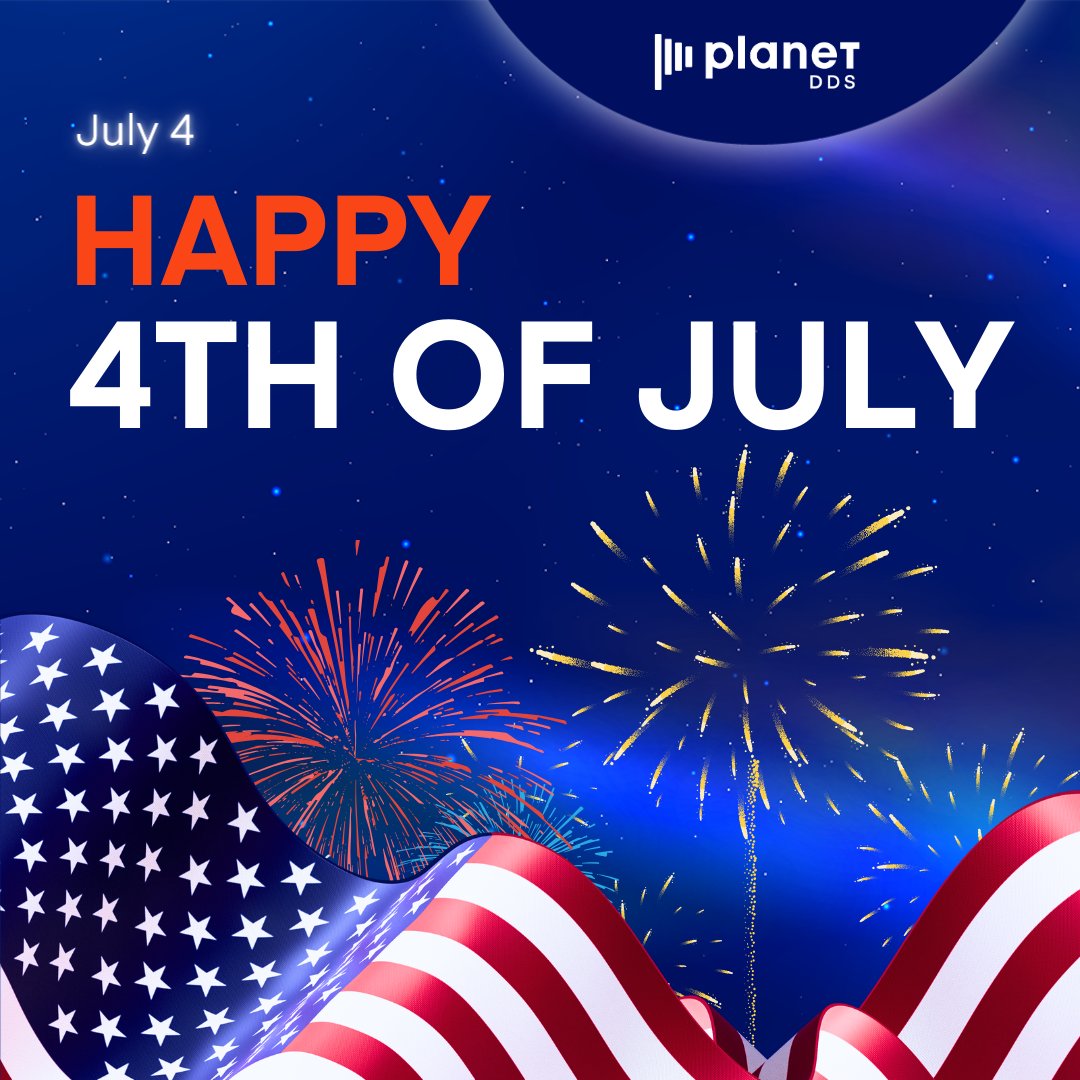 🎆 Happy 4th of July from Planet DDS! 🦅

We hope your day is filled with joy and pride. Have a safe and wonderful Independence Day! 🎇✨

#4thofJuly #IndependenceDay #USA