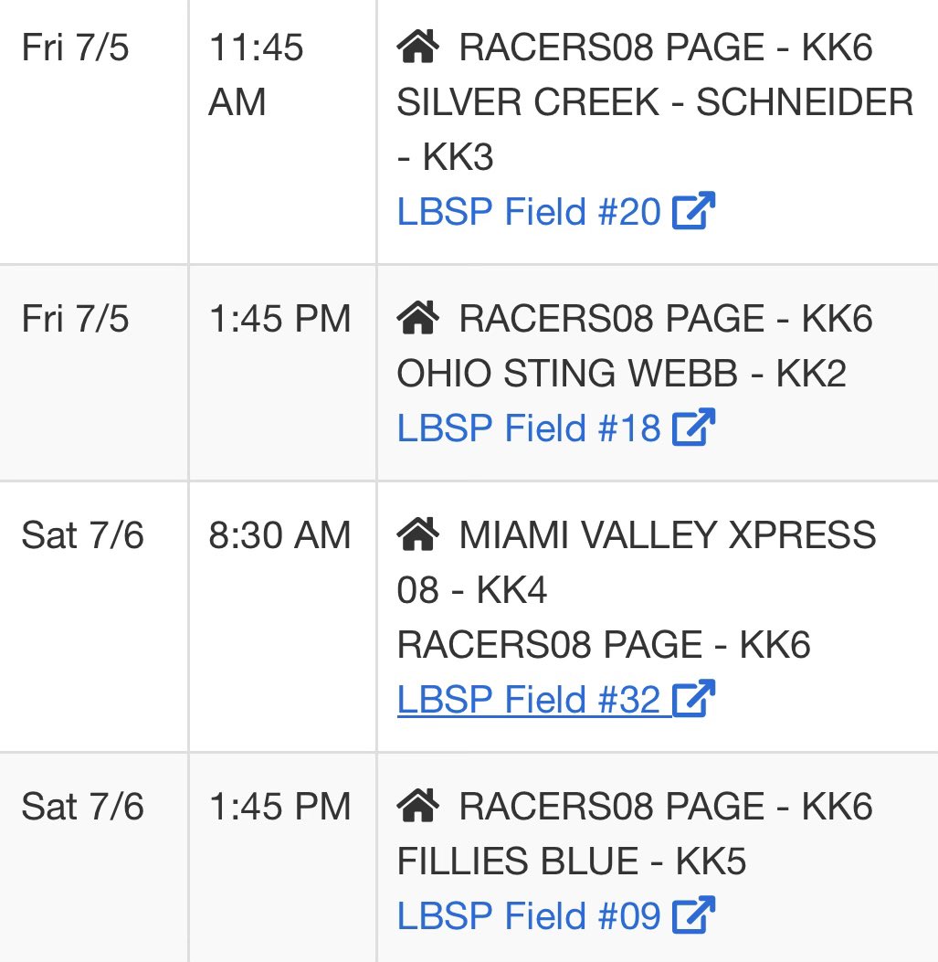 On our way home from Alabama and headed straight to Columbus for Buckeye RecruitFest! Here’s our scheduled games. Coaches, we’d love to see you stop by!
<a href="/UMU_Softball/">University of Mount Union Softball</a> <a href="/UCArrowSoftball/">Ursuline Softball</a> <a href="/ONUSoftball/">ONU Softball</a> <a href="/OhioBobcatSB/">Ohio Softball</a> <a href="/TiffinUSoftball/">Tiffin University Softball</a> <a href="/KentStSoftball/">Kent State Softball</a> <a href="/UFOilerSoftball/">Findlay Softball</a>