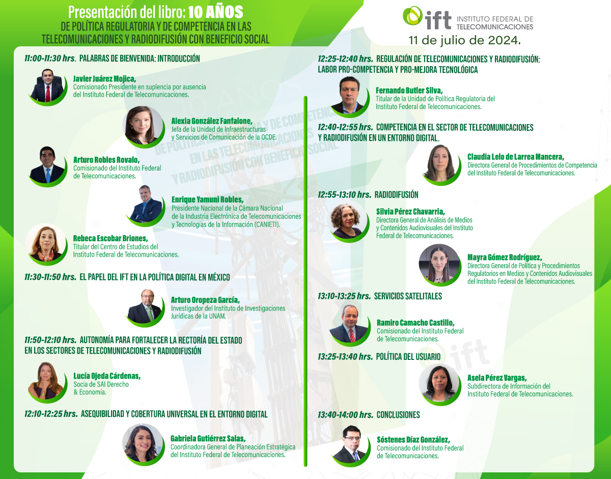 En la presentación de este libro📗, hablaremos sobre cómo la labor regulatoria del <a href="/IFT_MX/">IFT</a> ha traído múltiples beneficios para las #Telecom📡y la #Radiodifusión📻📺en México🇲🇽, ¡en tan sólo una década✅!
Sigue este evento virtual, registro: es.surveymonkey.com/r/7TTLSSC
