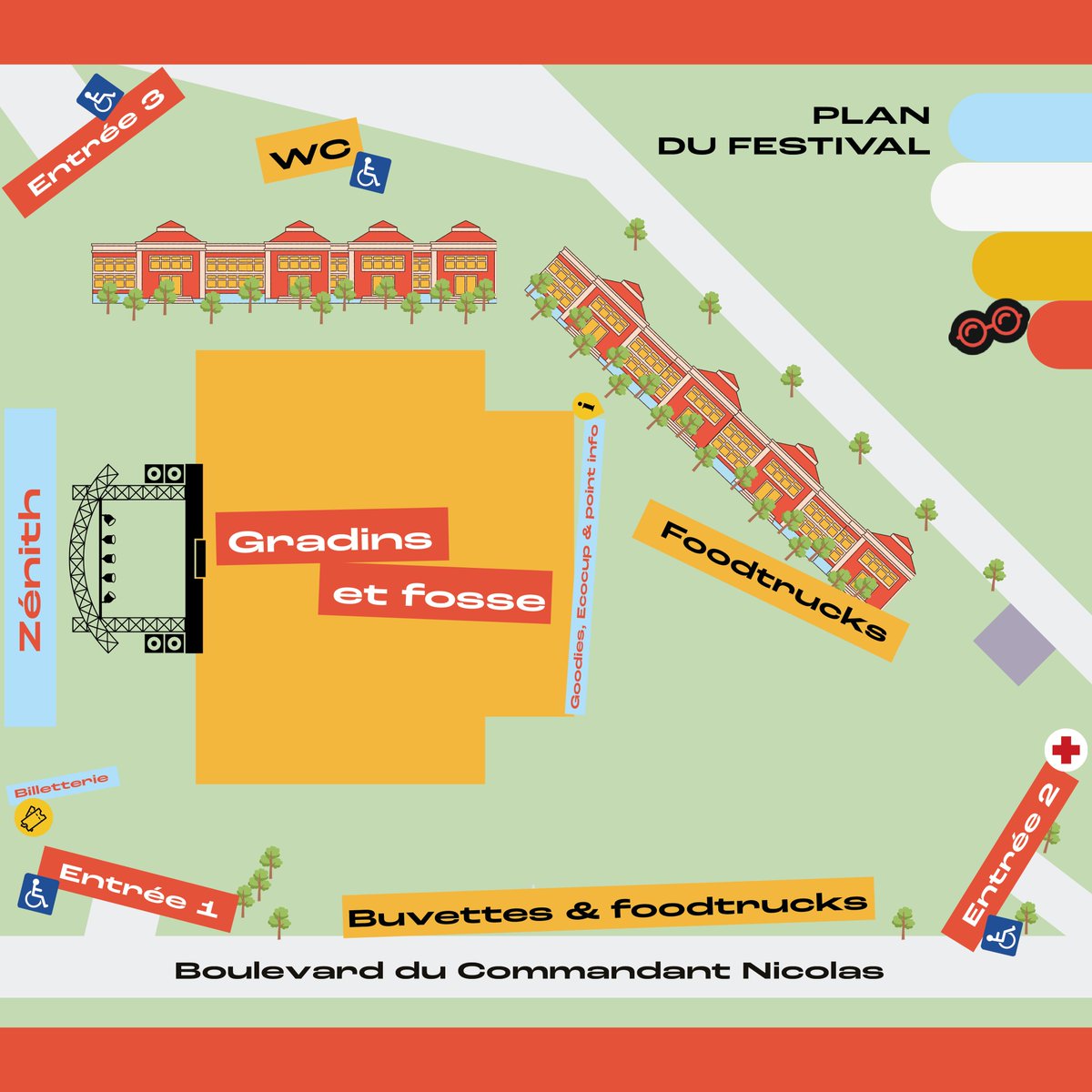 Repérez-vous sur site 🗺️

On vous a concocté un espace festif et agréable pour vous accueillir dans les meilleures conditions !

🅿️ Le parking Quark Zénith préfecture vous propose un tarif spécial de 6€40 tous les soirs de concert entre 17h30 et 1h du matin.

#sonbytoulon
