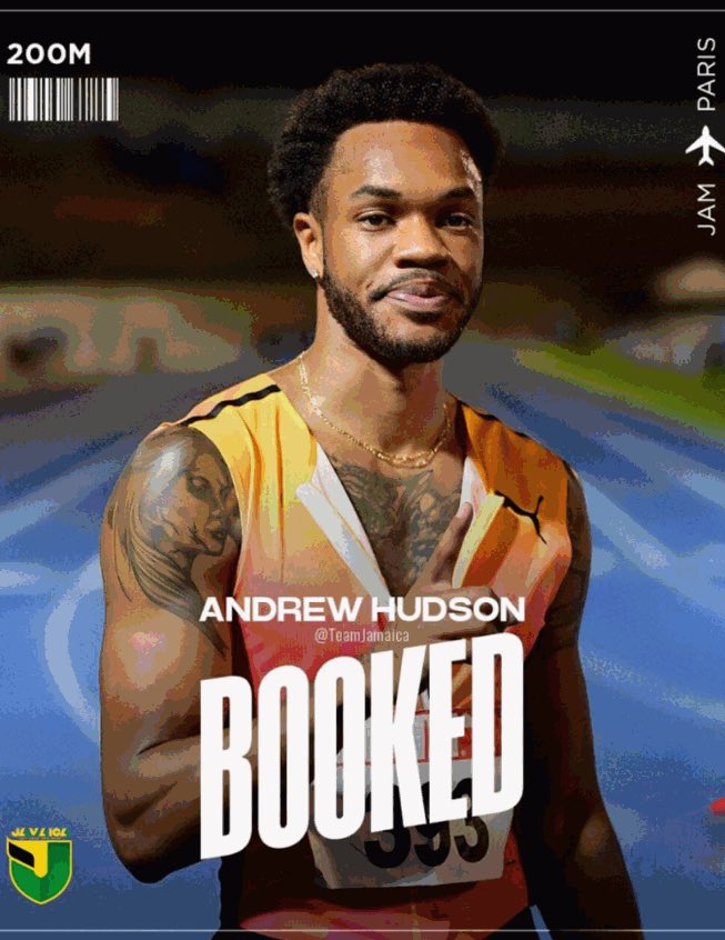 Steele78108's tweet photo. JAM ✈️ PARIS
Steele HS Alumni Class of 2015 Andrew Hudson 🇯🇲 clocked 20.02 in the Men's 200M Final to secure a spot at his first Olympic Games. 💪🏾🖤💚💛

 #ParisOlympics2024 #TeamJamaica #GuhHaadAndDone https://t.co/HAF8Xwk6R8