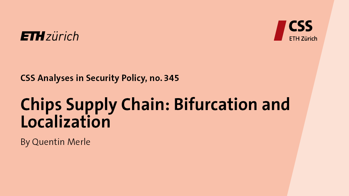 CSS_ETHZurich's tweet image. "The US and China pursue their respective semiconductor ecosystems, which they intend to control." Quentin Merle
📣The latest edition of CSS Analyses in Security Policy is now available: ow.ly/nFi650SvkCu
#CSSAnalyses #semiconductors #semiconductorindustry