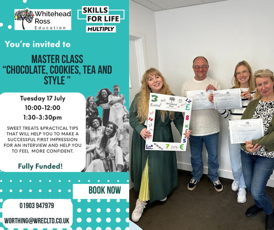 We're thrilled to announce THREE Maths Masterclasses taking place this July! ✨ 
The first one kicks off on the 17th at our Worthing Centre. Don't miss this chance to boost your maths skills!

Contact our Worthing team for more information:
✉️Worthing@wrecltd.co.uk
📞01903 947979