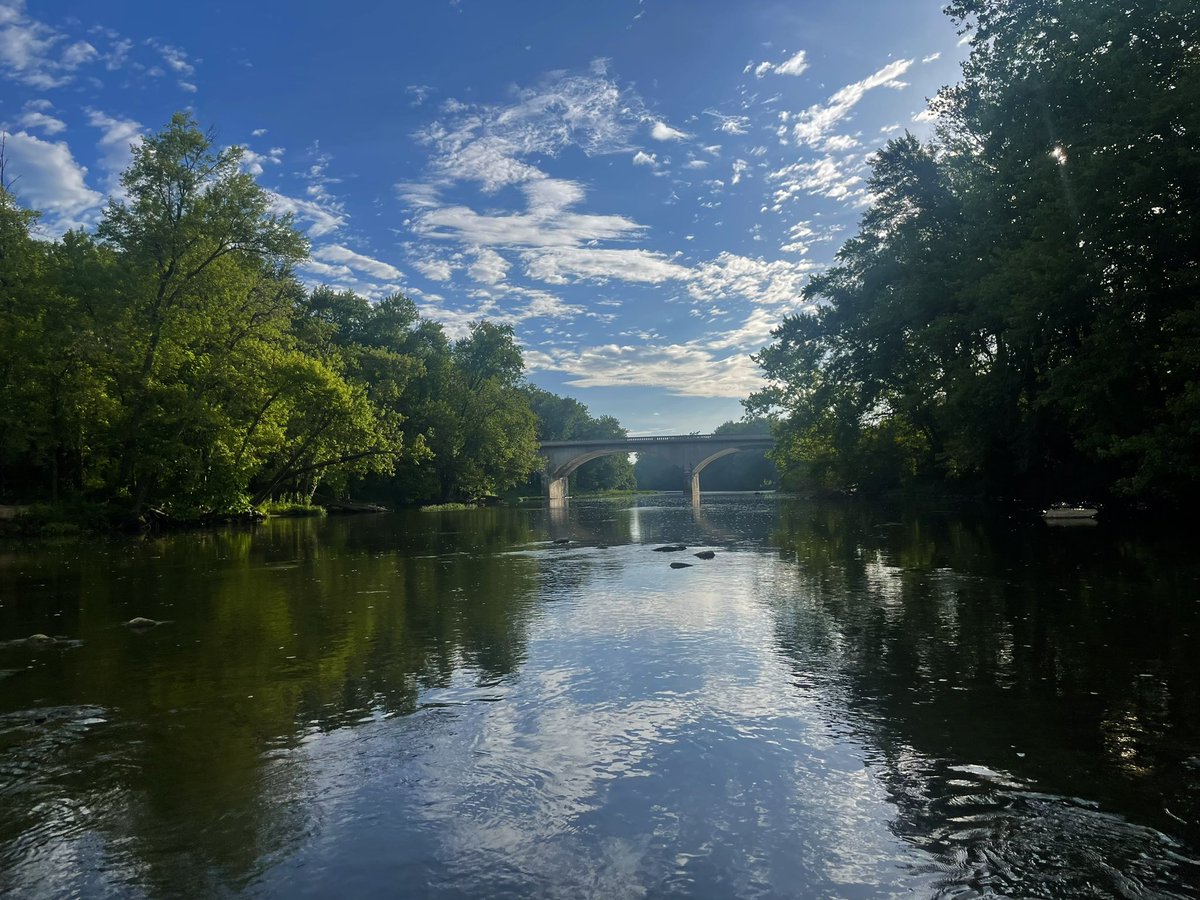 Fourth of the July morning on the White River, just downstream from Meridian Street (and before the rain).