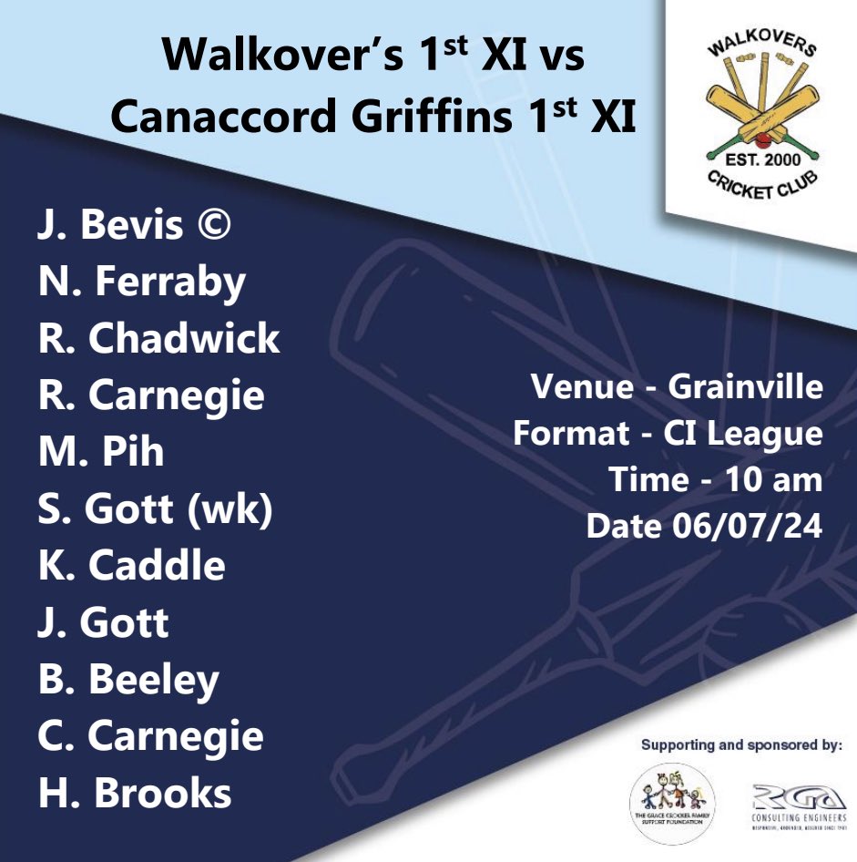 RGA Walkovers Cricket Club tweet media