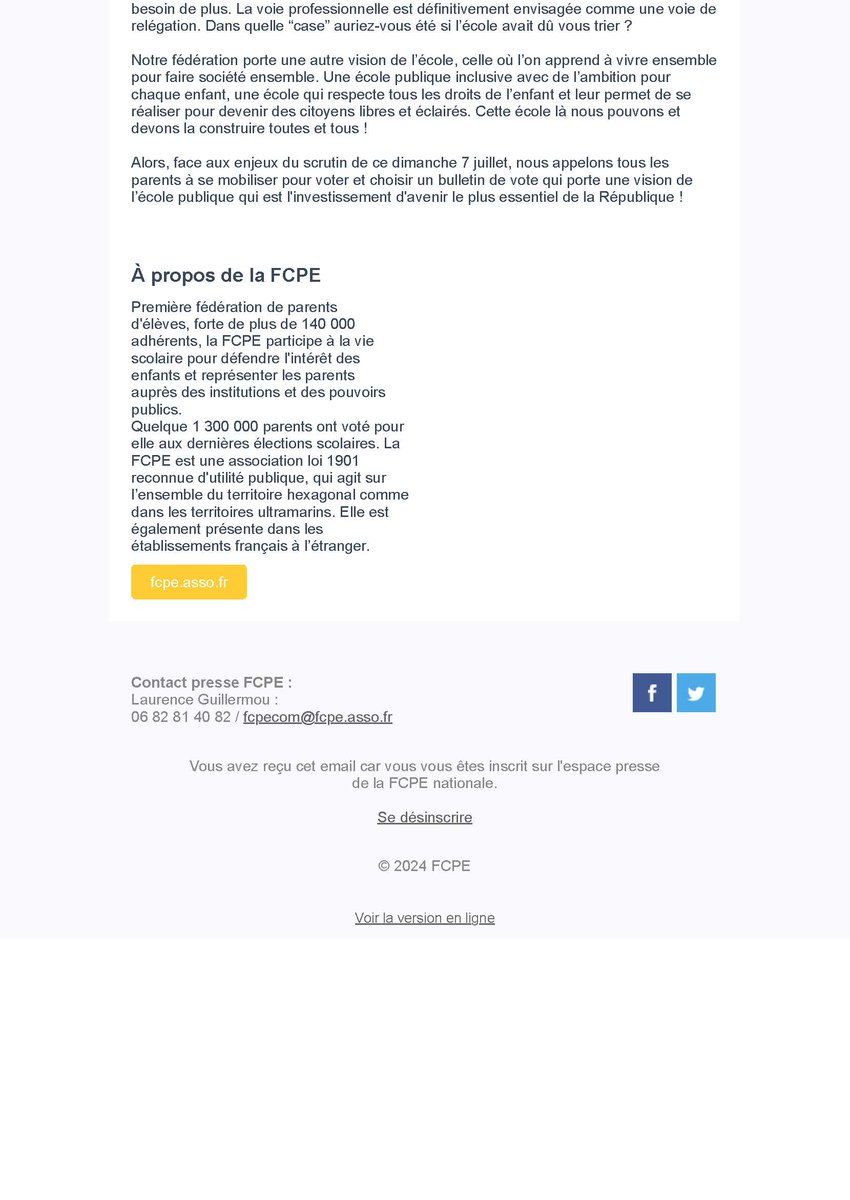 FCPE_nationale's tweet photo. Face aux enjeux du scrutin de ce dimanche 7 juillet, la #FCPE appelle tous les parents à se mobiliser pour voter et choisir un bulletin de vote qui porte une vision de l’école publique qui est l'investissement d'avenir le plus essentiel de la République ! #7juillet https://t.co/JfyNXfWS9q