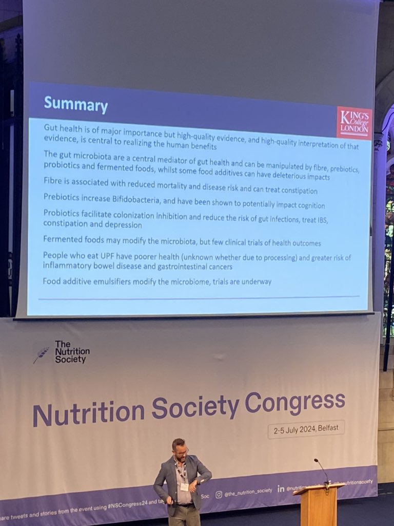 Lucy murphy (@lucymurphy0123) on Twitter photo Really interesting lecture by <a href="/ProfWhelan/">Kevin Whelan</a> on the role of our diet in gut health!
#NSCongress24 Really interesting lecture by <a href="/ProfWhelan/">Kevin Whelan</a> on the role of our diet in gut health!
#NSCongress24