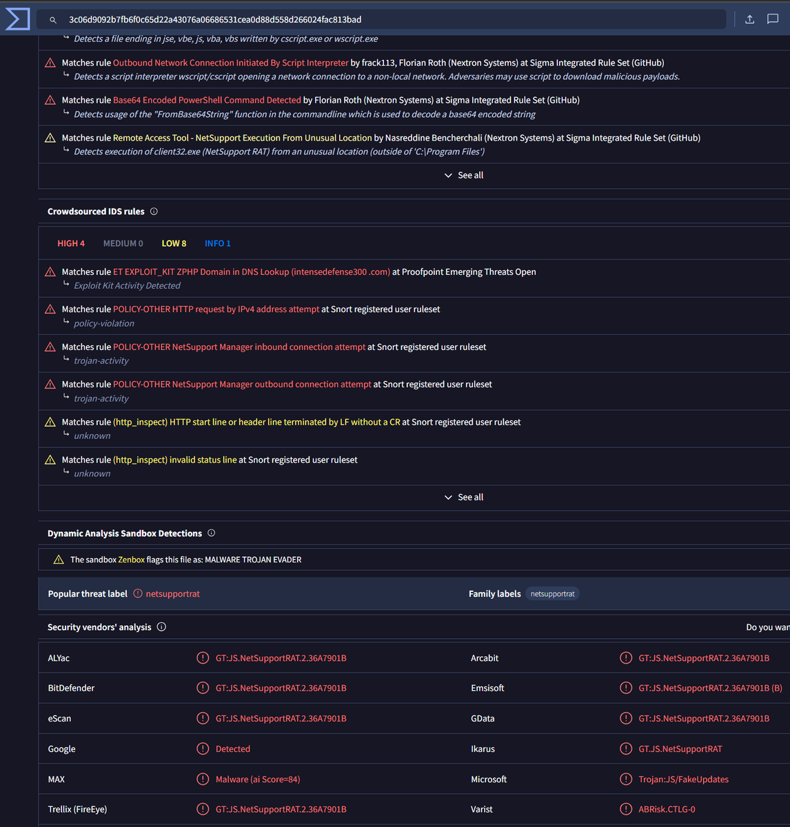 banthisguy9349's tweet image. urlscan.io/search/#filena…

virustotal.com/gui/file/3c06d…

🧐

cc: @g0njxa @500mk500 @abuse_ch #netsupportRAT
