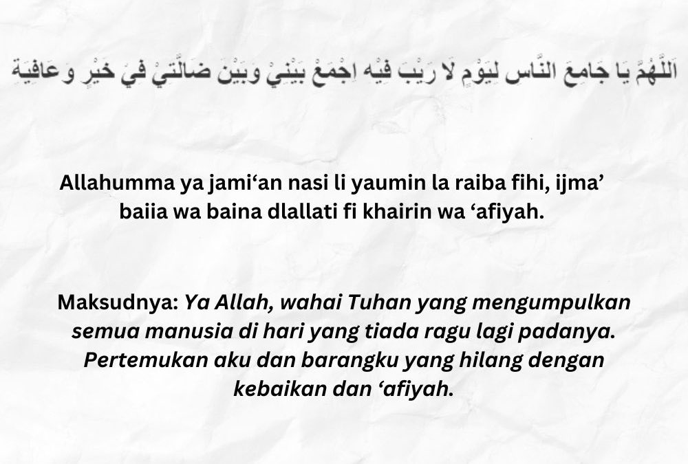 mungkin aku yang tak cari betul-betul but dah 2 hari aku tunggang terbalikkan rumah, kereta, beg nak cari my gym keyfob.

today, i was gonna give up &amp; apply for a new one which will be RM199, tapi my friend suruh baca this doa, and bam… 30 minutes later, dia muncul gitu je. 🫠🤍