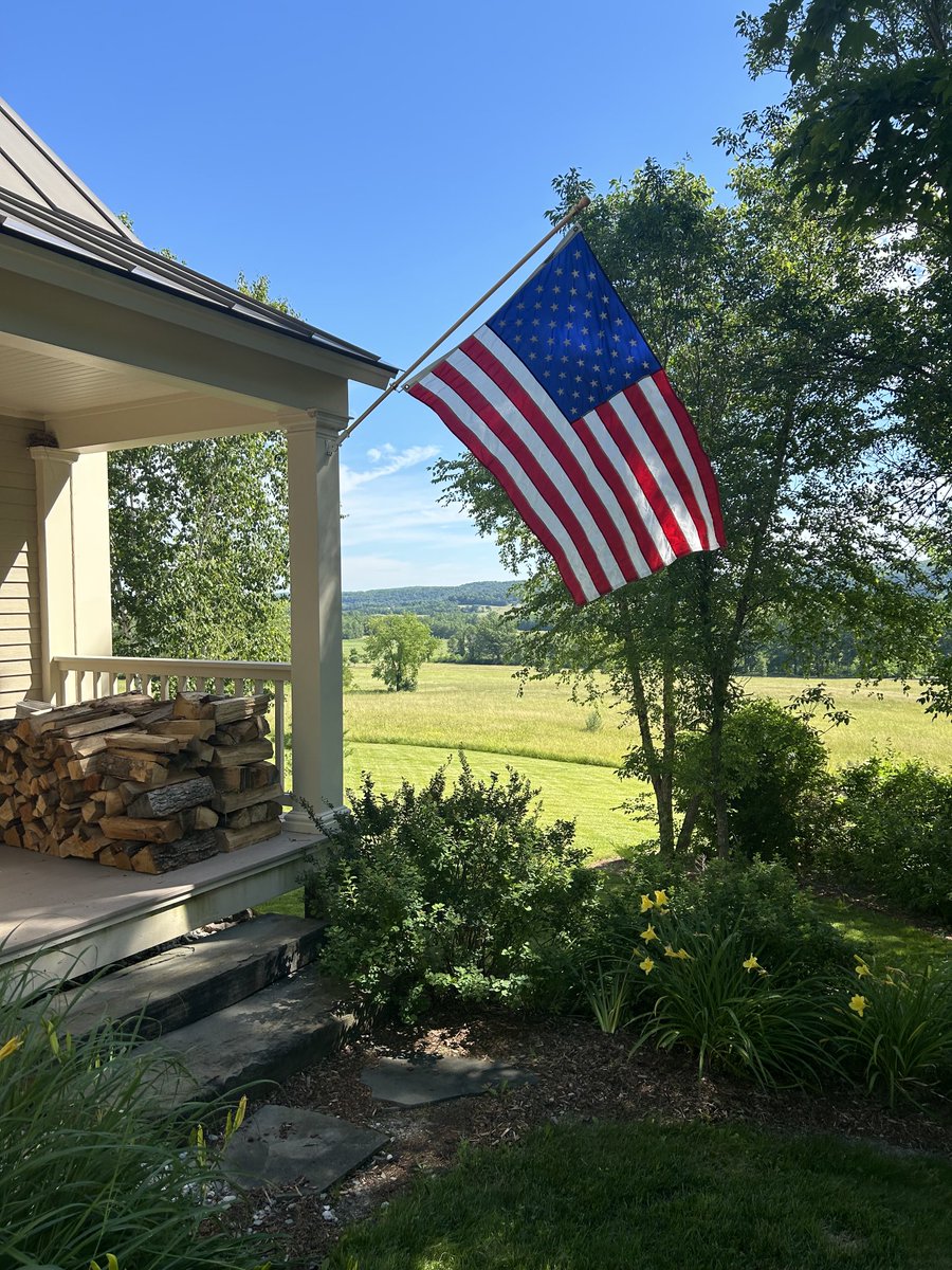 The quintessential Vermont 4th of July birthday flag photo. Epic day in store! <a href="/turfnet/">TurfNet</a> #8thdecade #old