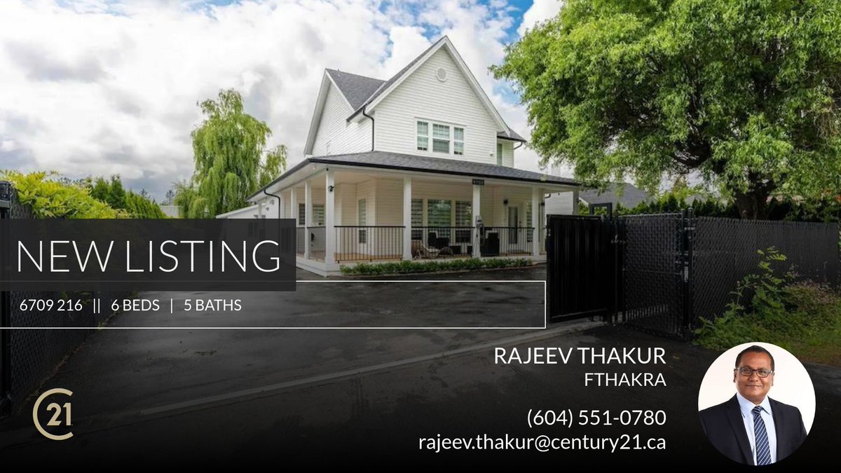 📍 New Listing 📍 Take a look at this fantastic new property that just hit the market located at 6709 216 in Langley. Reach out here or at (604) 551-0780 for more information

Regards

Rajeev Thaku... homeforsale.at/6709_216_aoy1e…