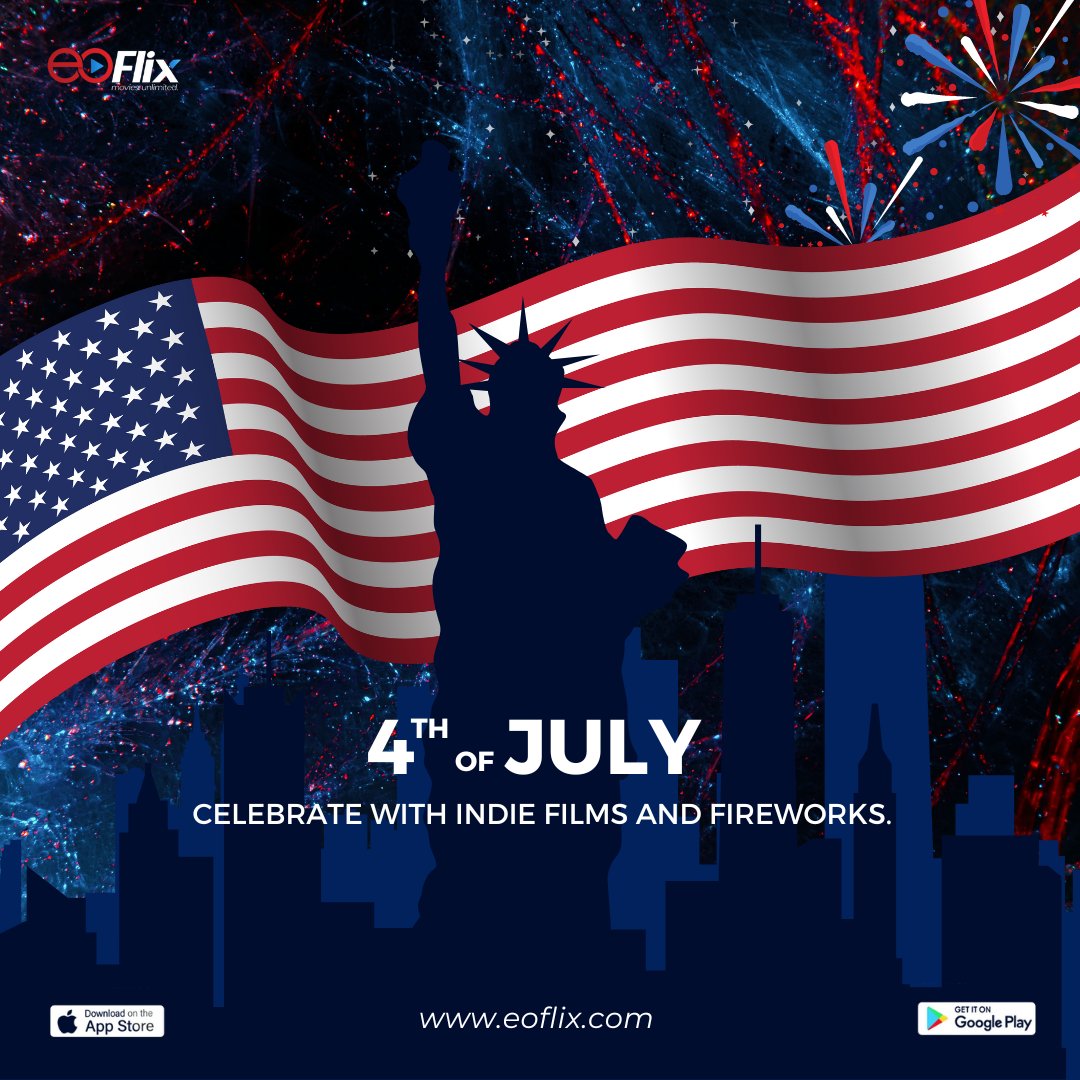 Experience indie film freedom on eoFlix! 🎥 Celebrate #IndependenceDay with diverse narratives and soulful performances that inspire reflection. 

Visit us: eoflix.com 

#eoflix #indiefilms #independenceday #usa #4thofjuly #filmfestival #streamonline #movieplatform