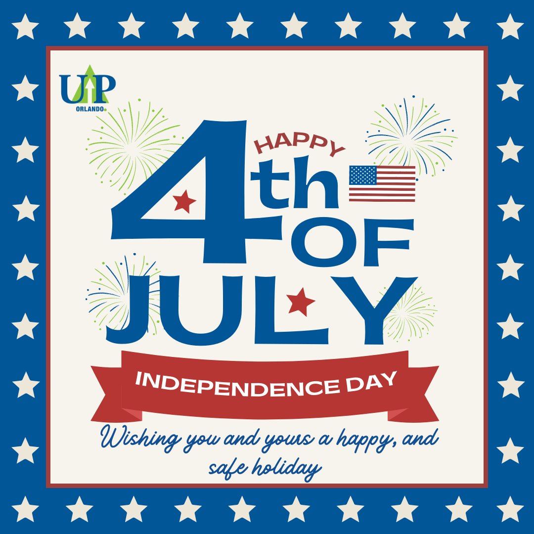 From all of us at United Against Poverty Orlando, have a happy and safe 4th of July!