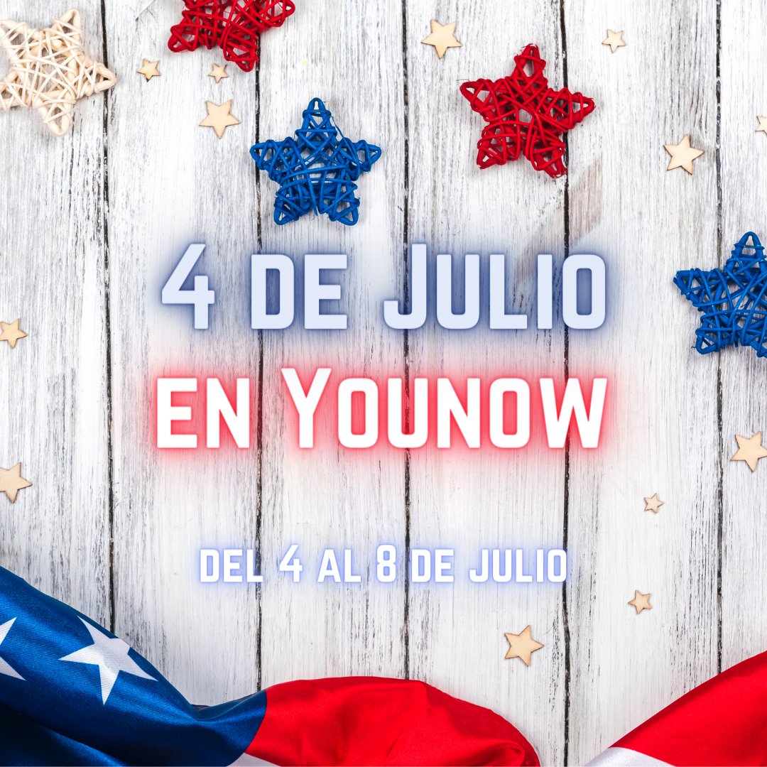 ¡Estamos invitando a toda la comunidad a unirse a nosotros para un espectáculo en vivo del Día de la Independencia en YouNow!💚🎆