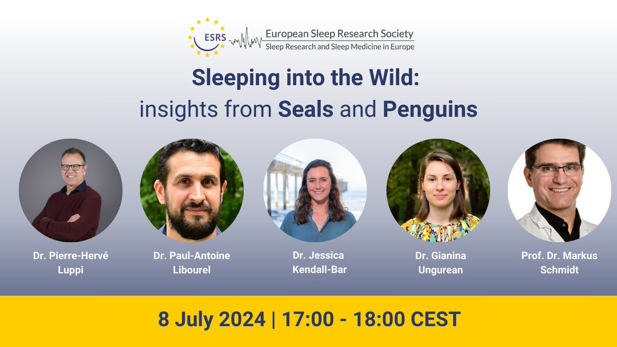 ESRS (@esrs_sleep) on Twitter photo πππ ππππππππ πππππππ: Sleeping into the Wild - Insights from Seals & Penguins ππ§
ποΈ 8 July 2024
β° 17:00 β 18:00 CEST
Join the experts and explore how seals & penguins manage sleep in harsh environments!
π Register now: us06web.zoom.us/webinar/registβ¦
#esrs πππ ππππππππ πππππππ: Sleeping into the Wild - Insights from Seals & Penguins ππ§
ποΈ 8 July 2024
β° 17:00 β 18:00 CEST
Join the experts and explore how seals & penguins manage sleep in harsh environments!
π Register now: us06web.zoom.us/webinar/registβ¦
#esrs